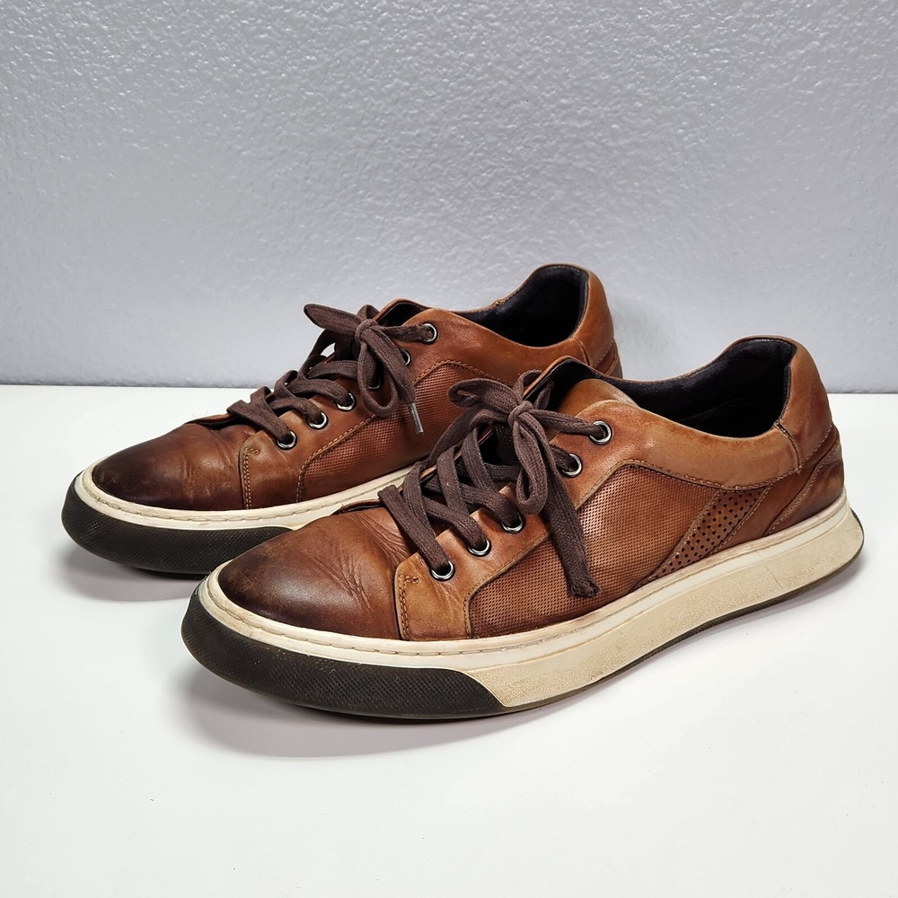 Robert Graham Anchor RG5377L Mens Size 10.5 Brown Sneakers Shoes Leather